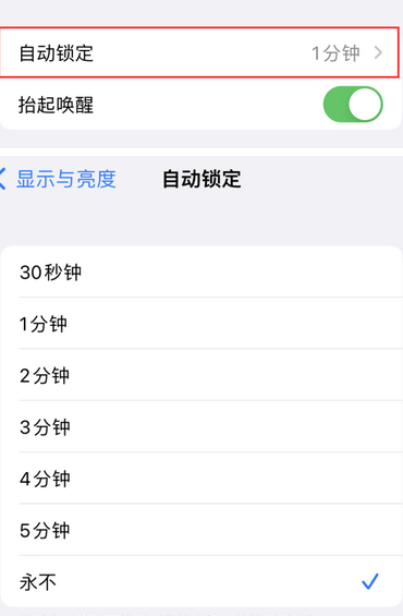 揭东苹果换屏维修分享无法调整iPhone自动锁屏的时间怎么办